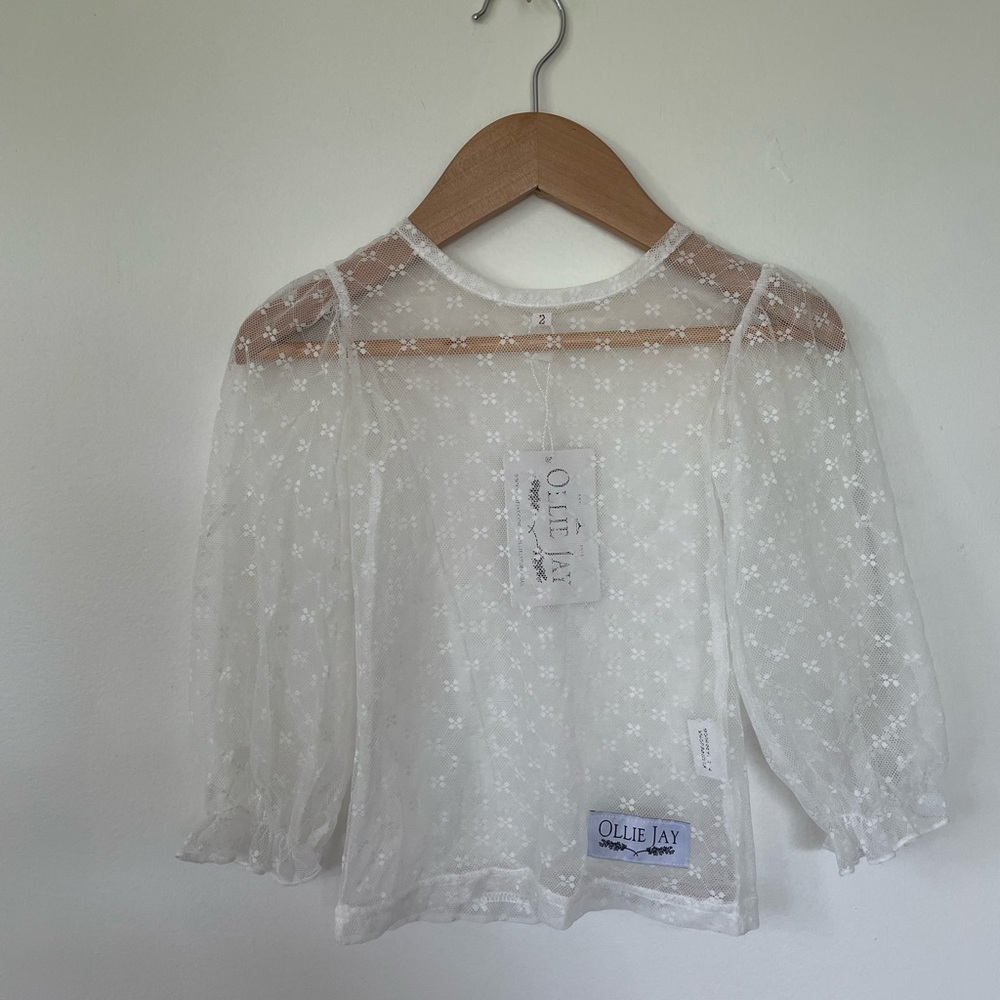 Ollie Jay White Floral Lace Top